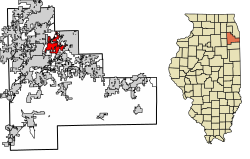Will County Illinois Incorporated and Unincorporated areas Lockport Highlighted